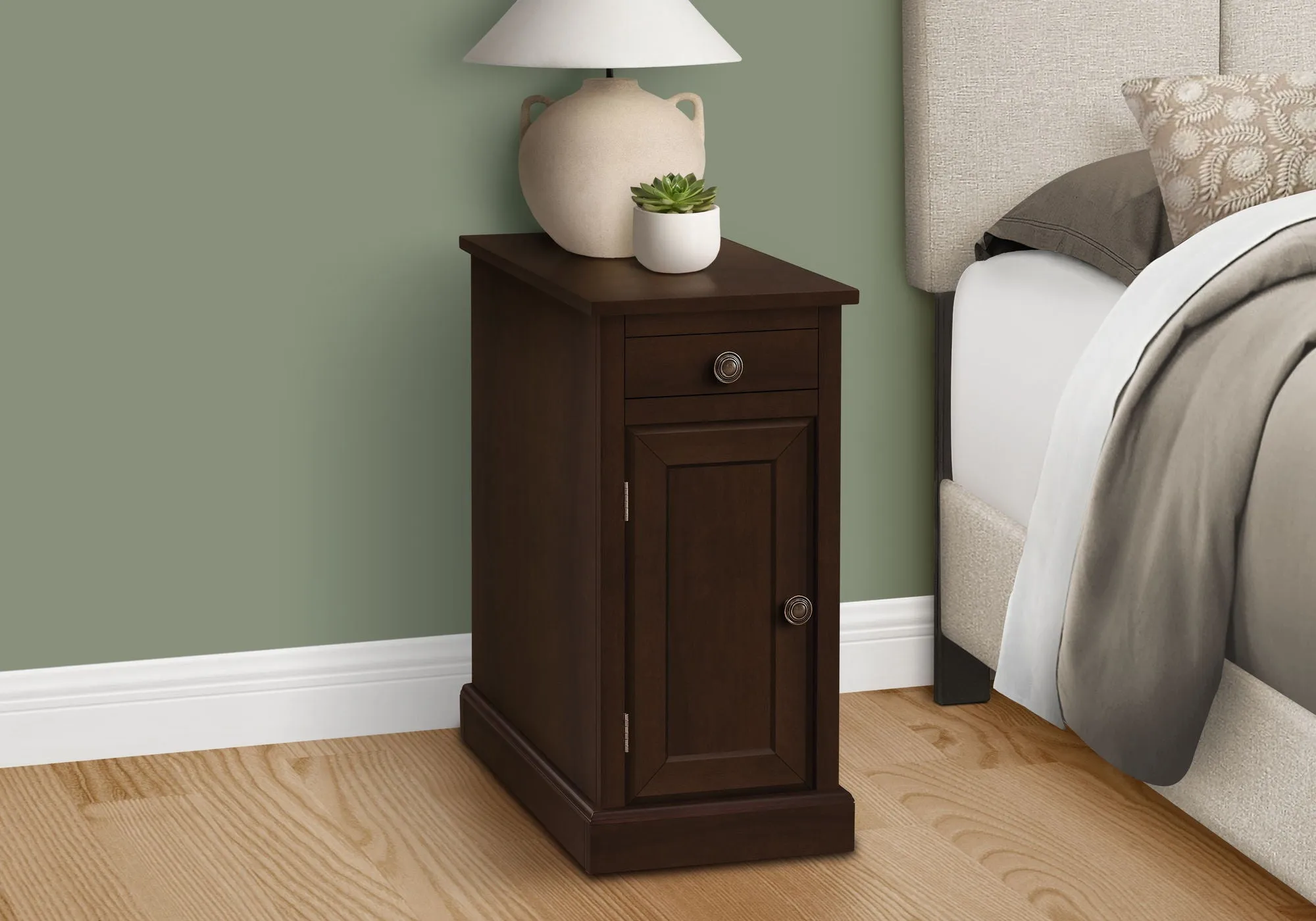 Accent End Table, Storage Drawer, Versatile Design - Espresso by Couch.com