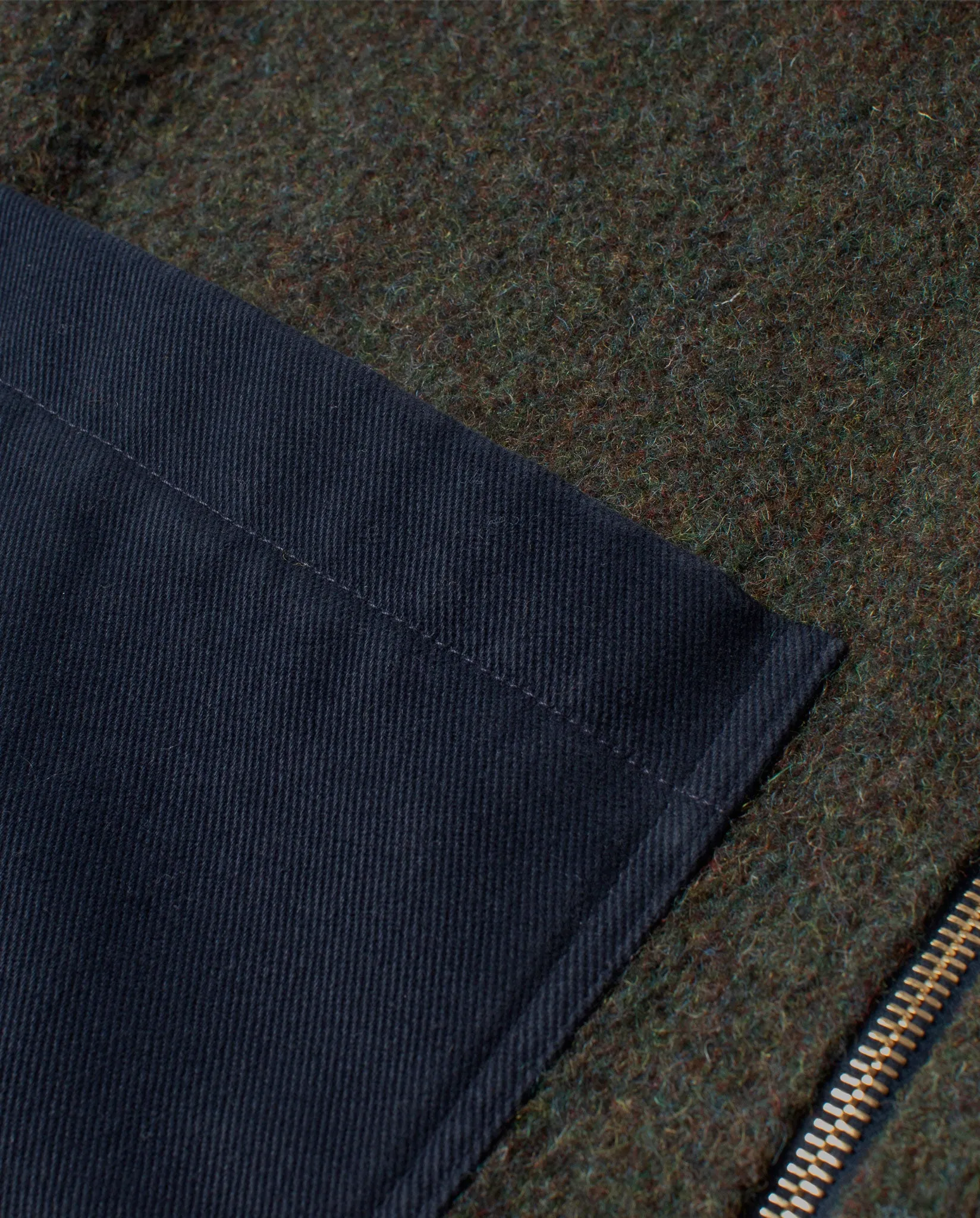 ALDWORTH GILET IN GREEN WOOL
