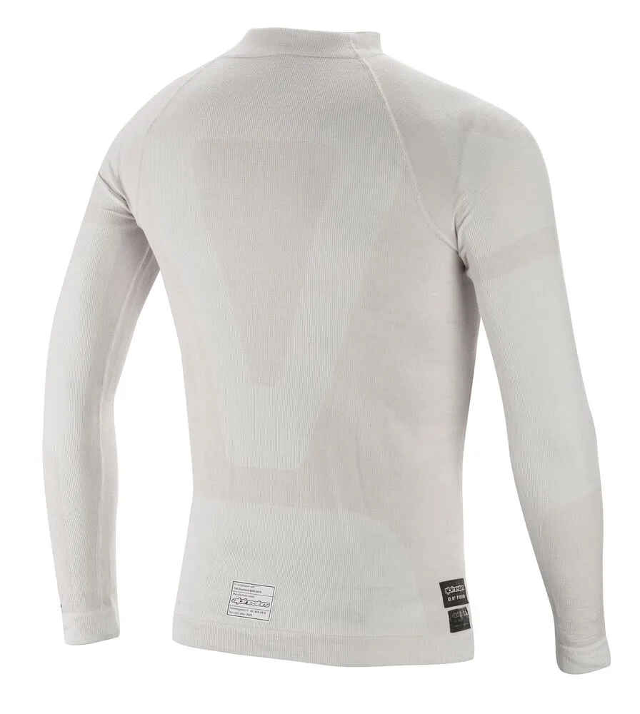 ALPINESTARS 4755020_201_M/L ZX EVO v2 LS TOP underwear, FIA 8856-2018, white/grey, size M/L
