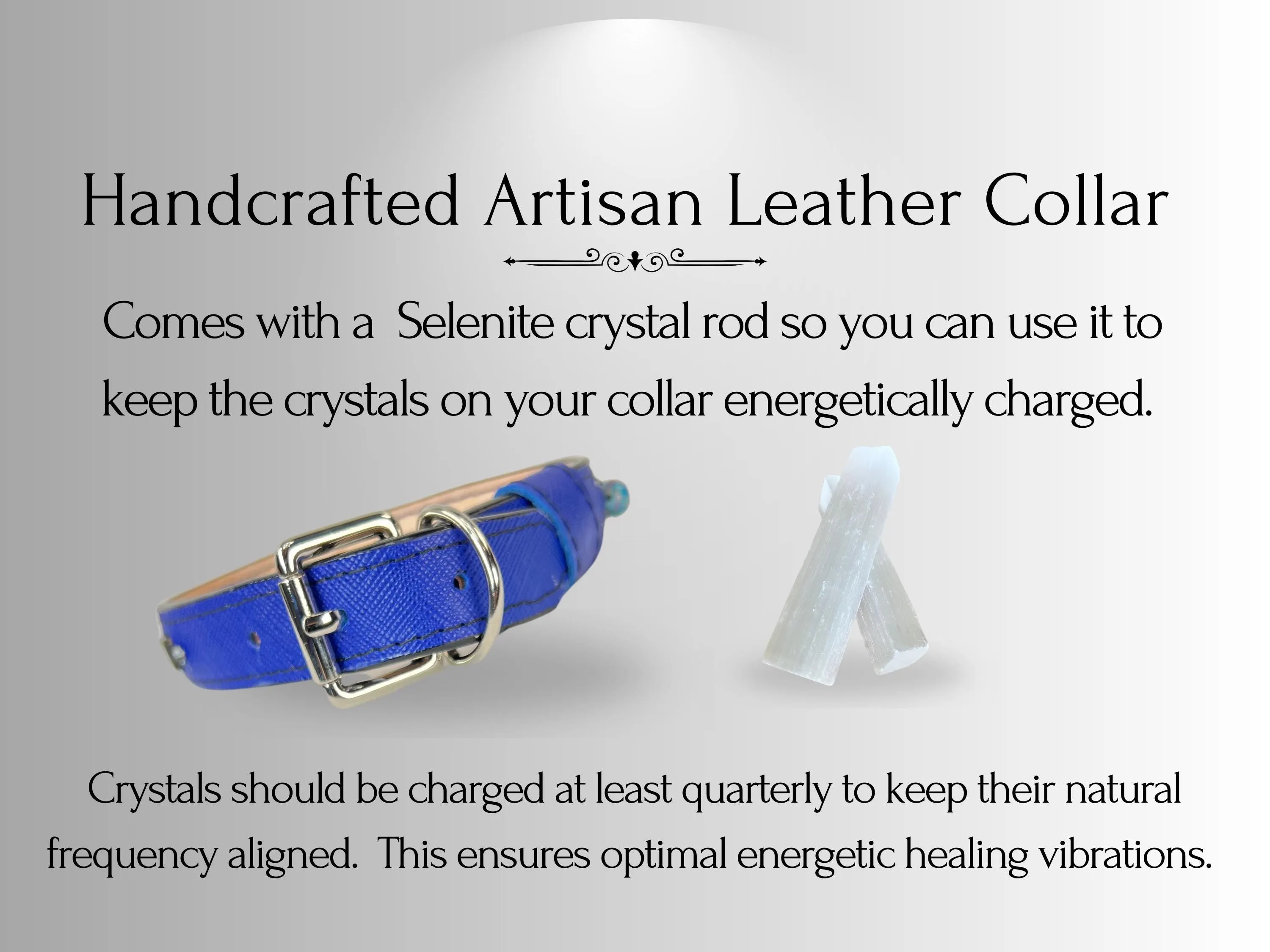 Anxiety & Stress Support - Healing Crystal Collar  - Sapphire Blue Color SA104