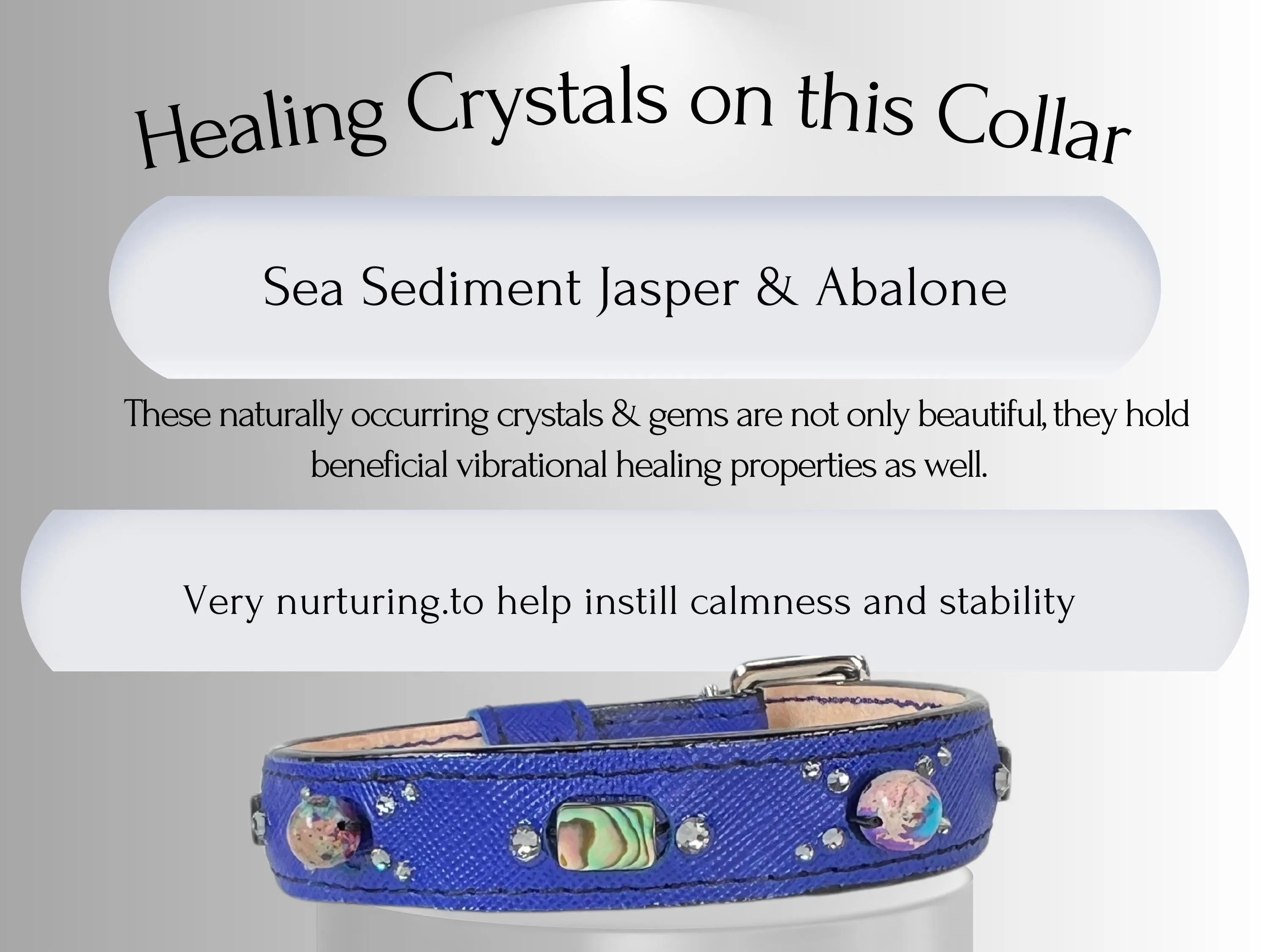 Anxiety & Stress Support - Healing Crystal Collar  - Sapphire Blue Color SA104