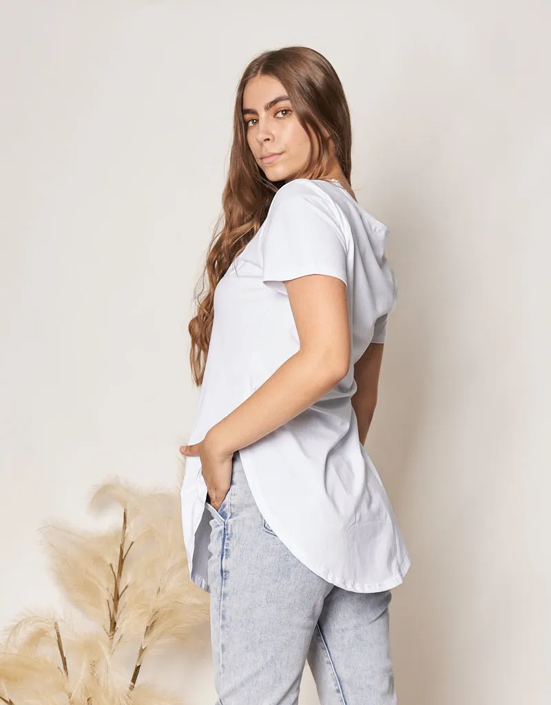 Basic Loop Tee - Shades of White