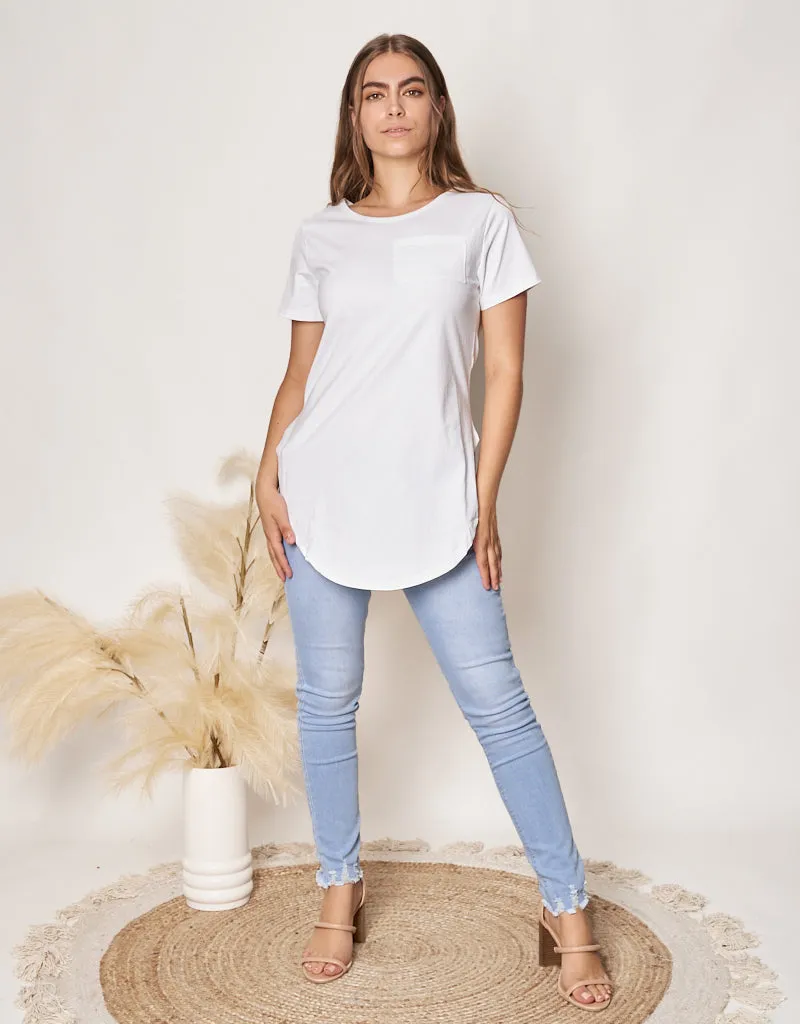 Basic Loop Tee - Shades of White