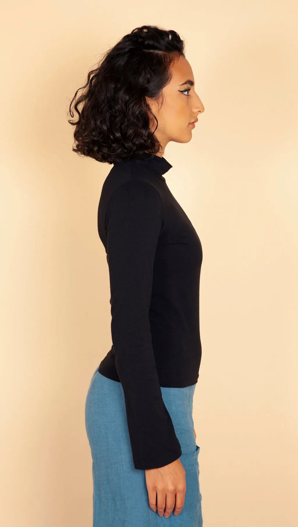 BLACK ORGANIC COTTON SKIVVY