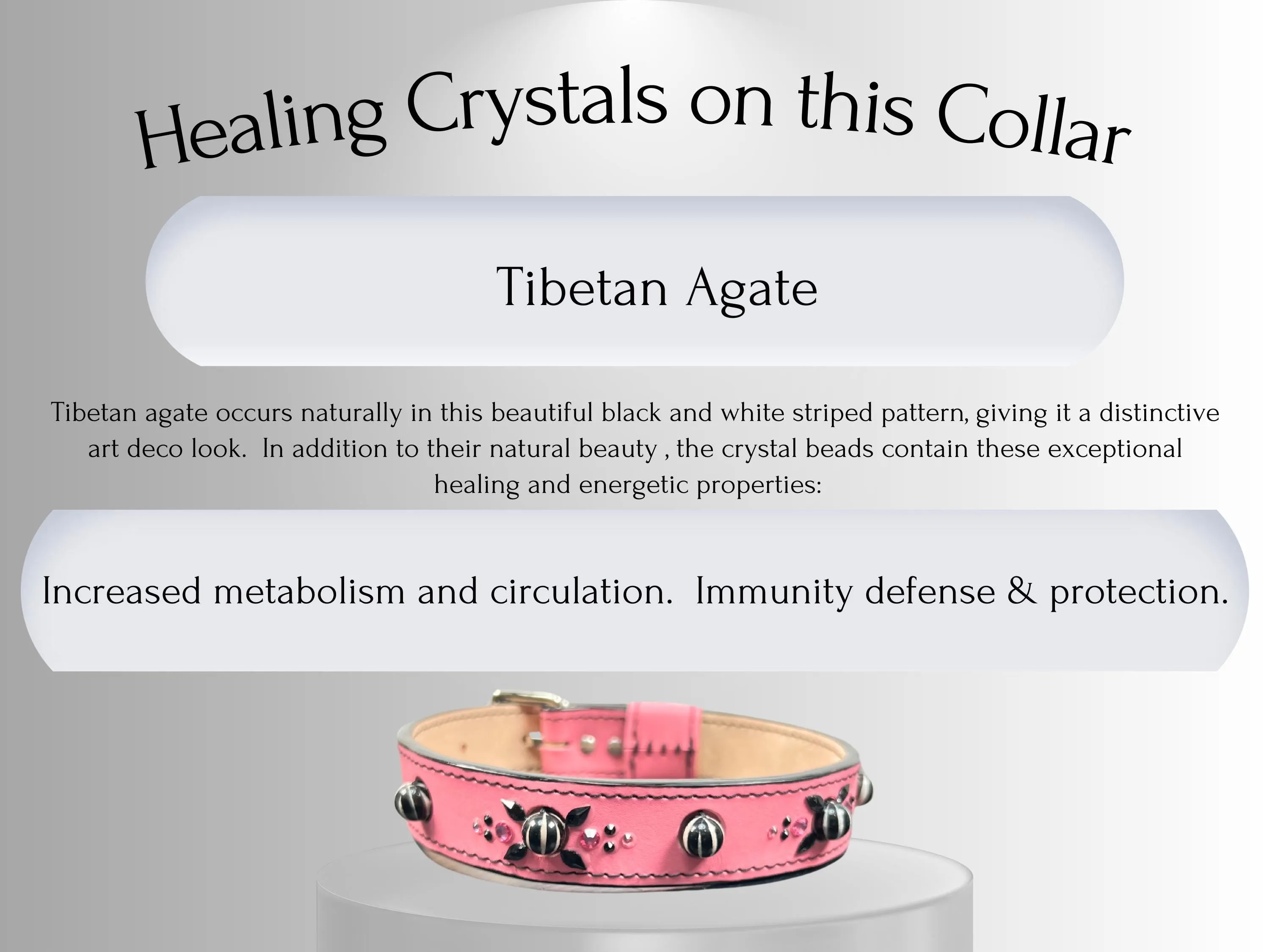 Cancer & Immune Support - Healing Crystal Collar - Art Deco PInk