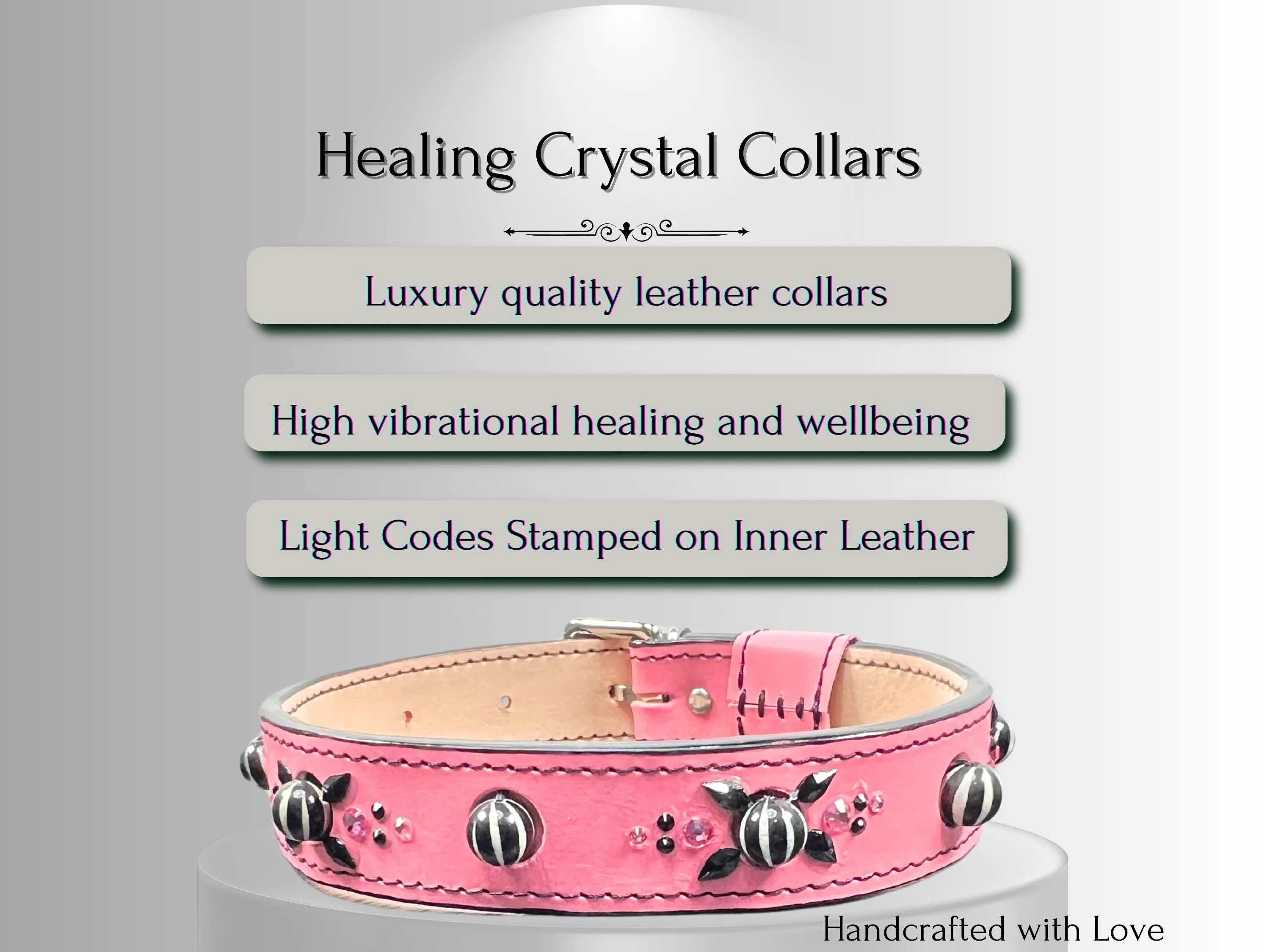 Cancer & Immune Support - Healing Crystal Collar - Art Deco PInk