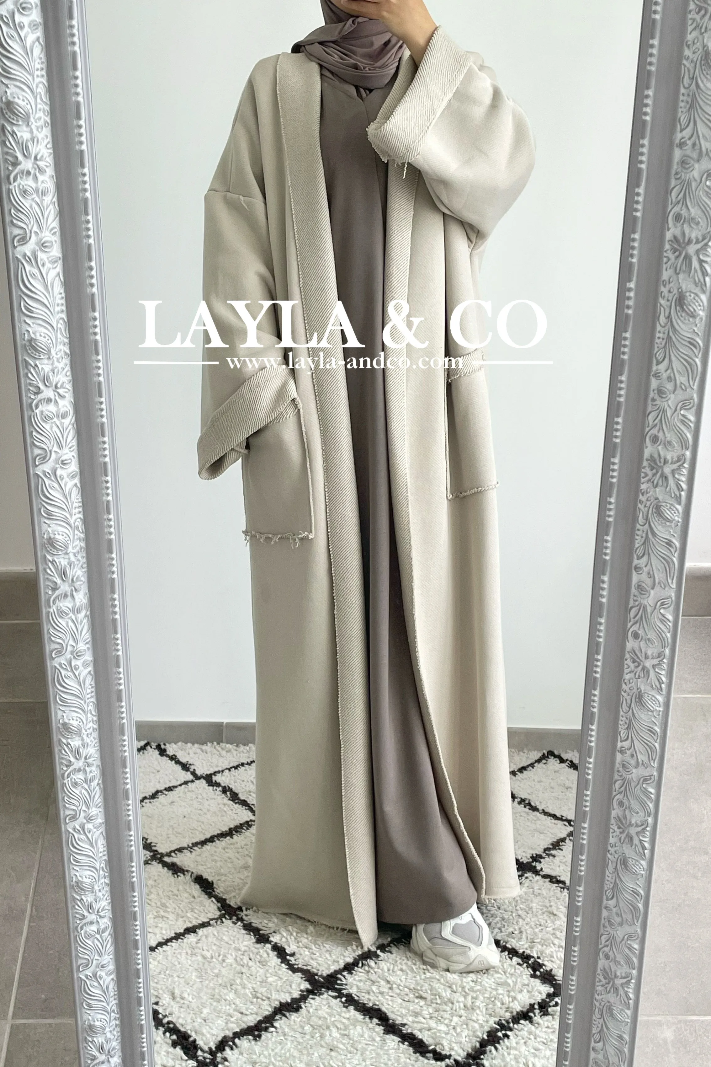 Gilet kimono long coton