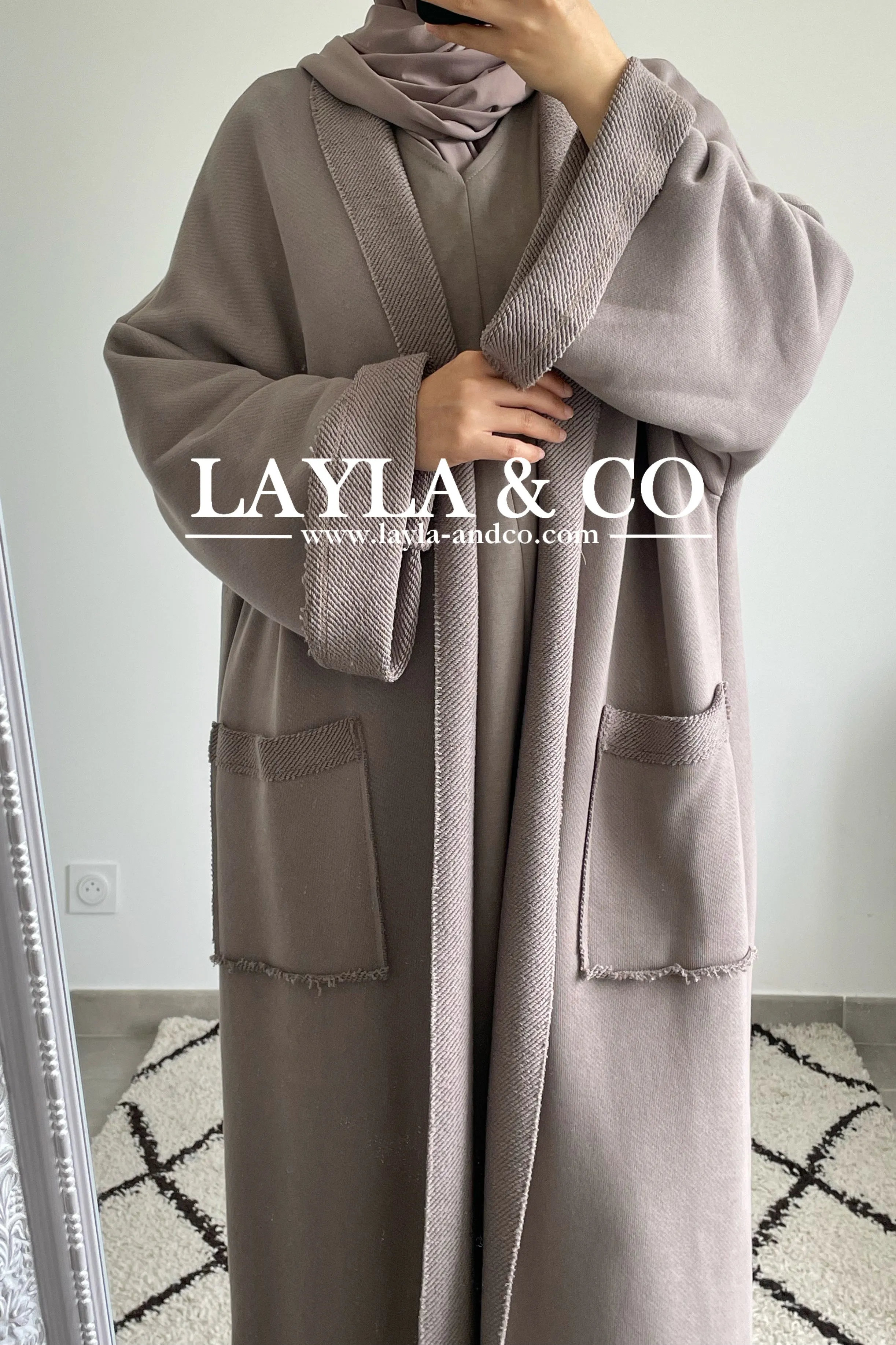 Gilet kimono long coton
