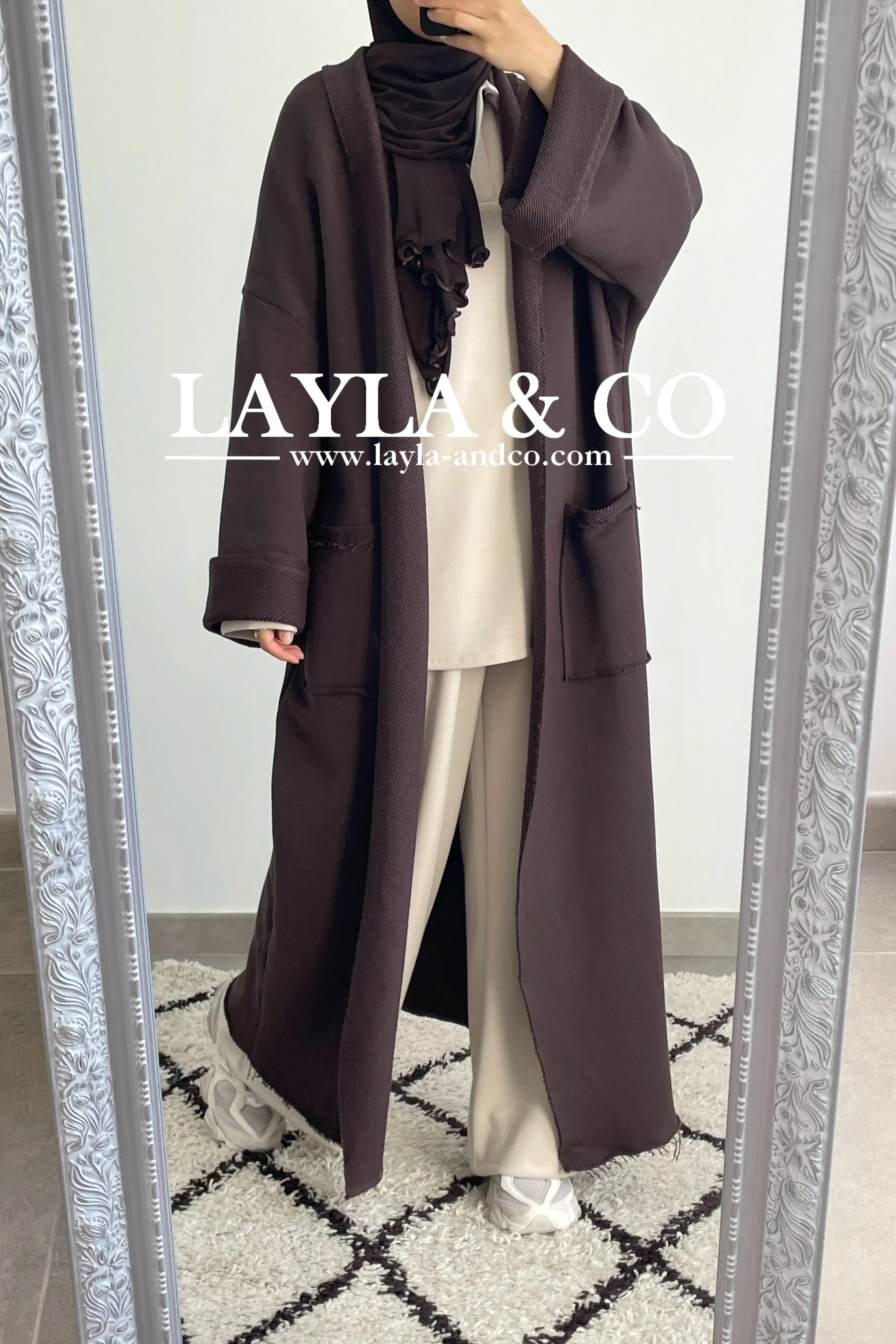 Gilet kimono long coton