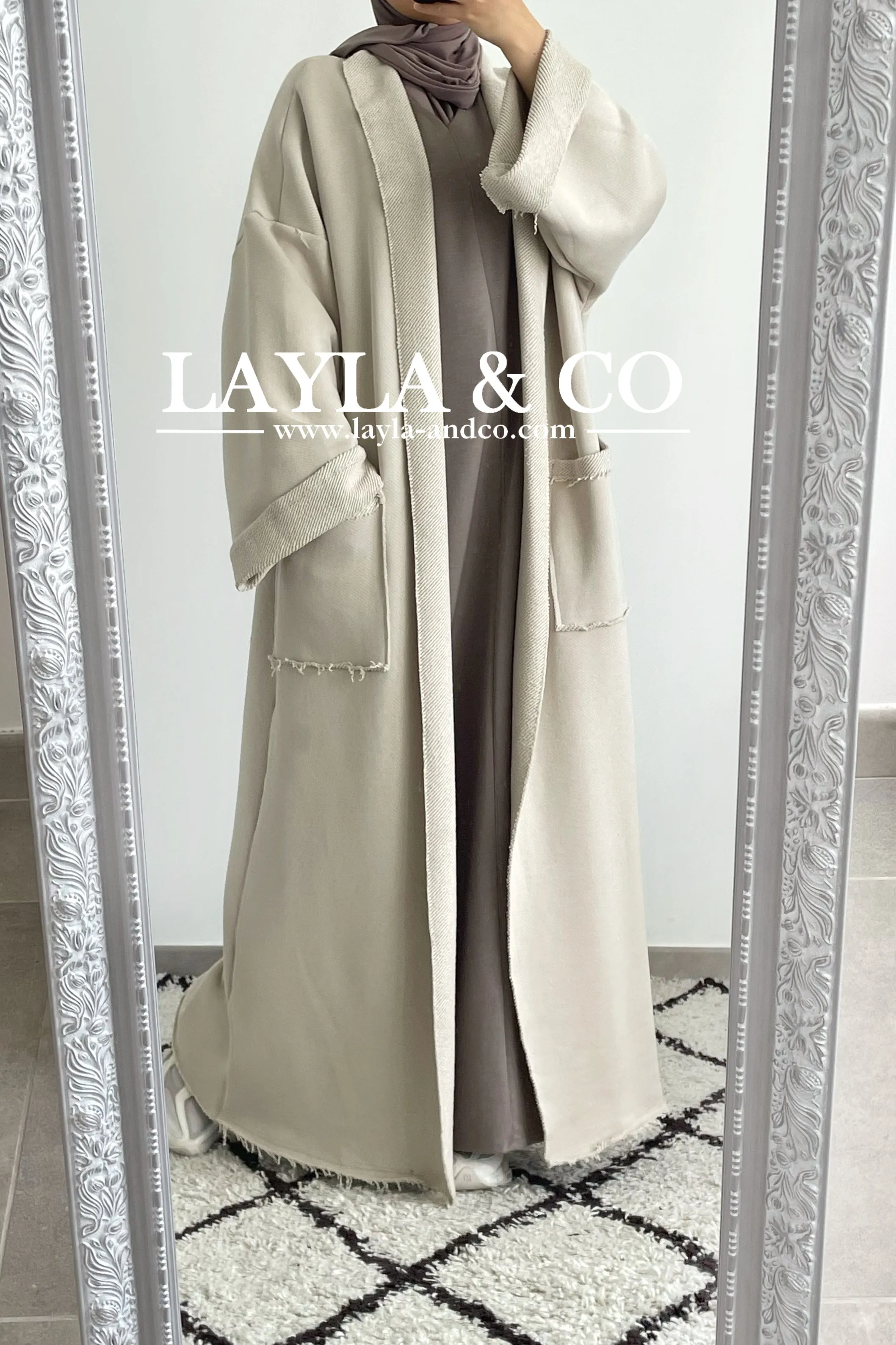 Gilet kimono long coton