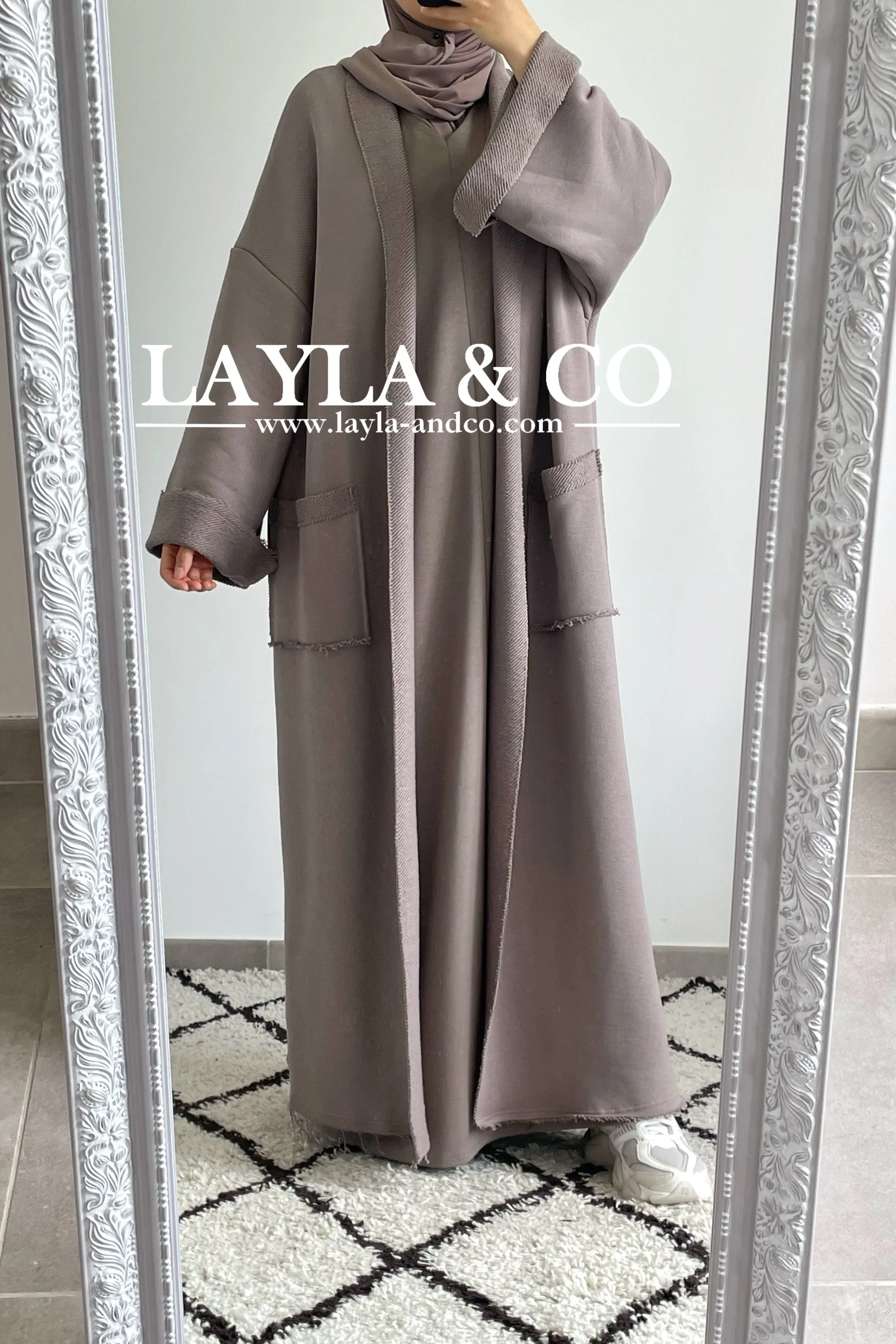 Gilet kimono long coton