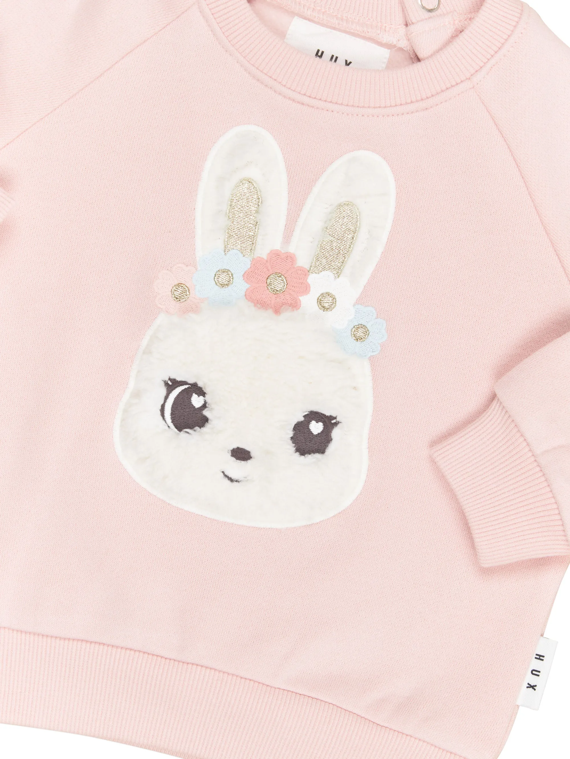 Huxbaby Blossom Fur Bunny Sweatshirt - Pink Pearl