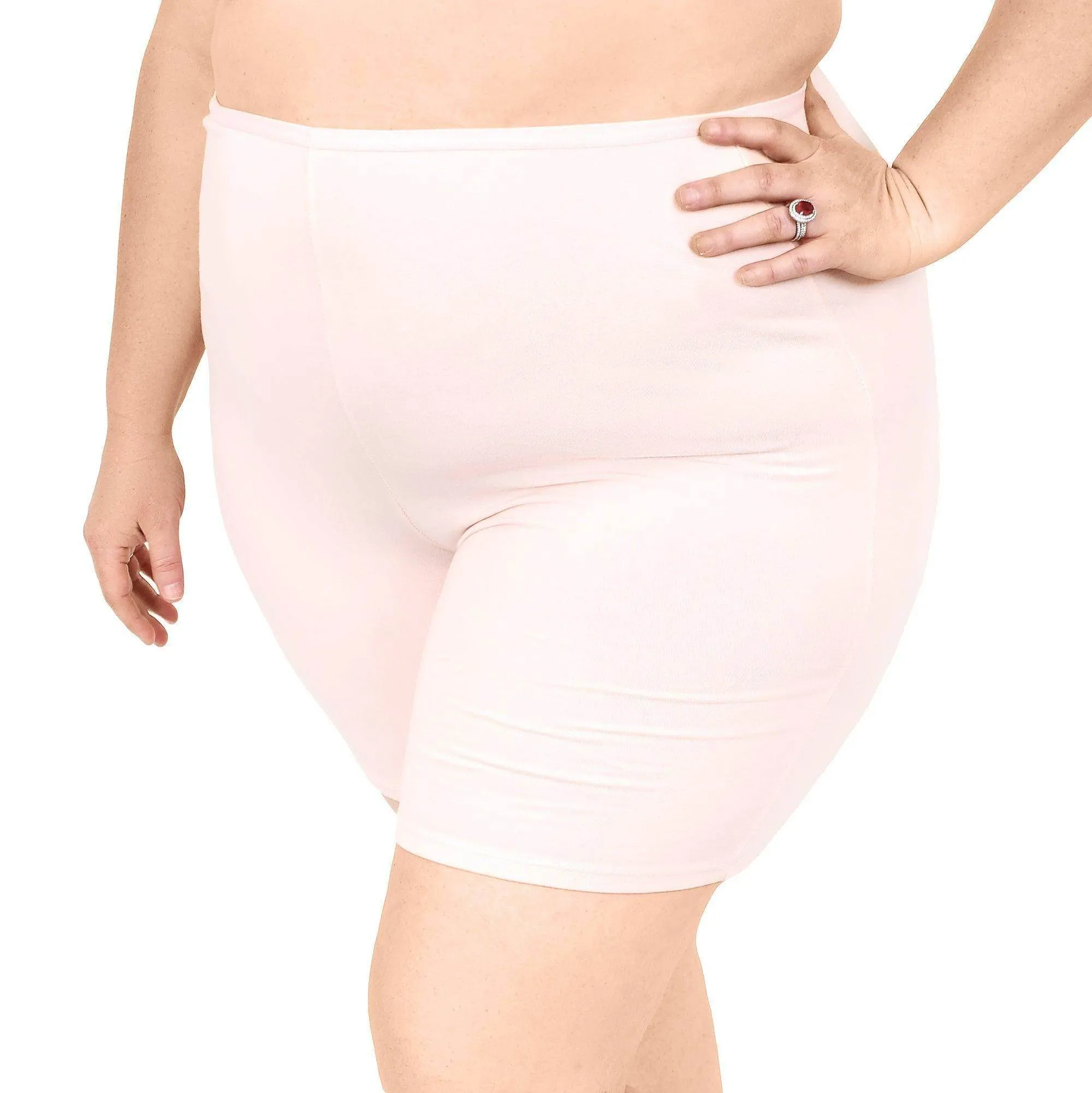 Lux Cotton V-Neck with Shortlette 7" | Iced Pink