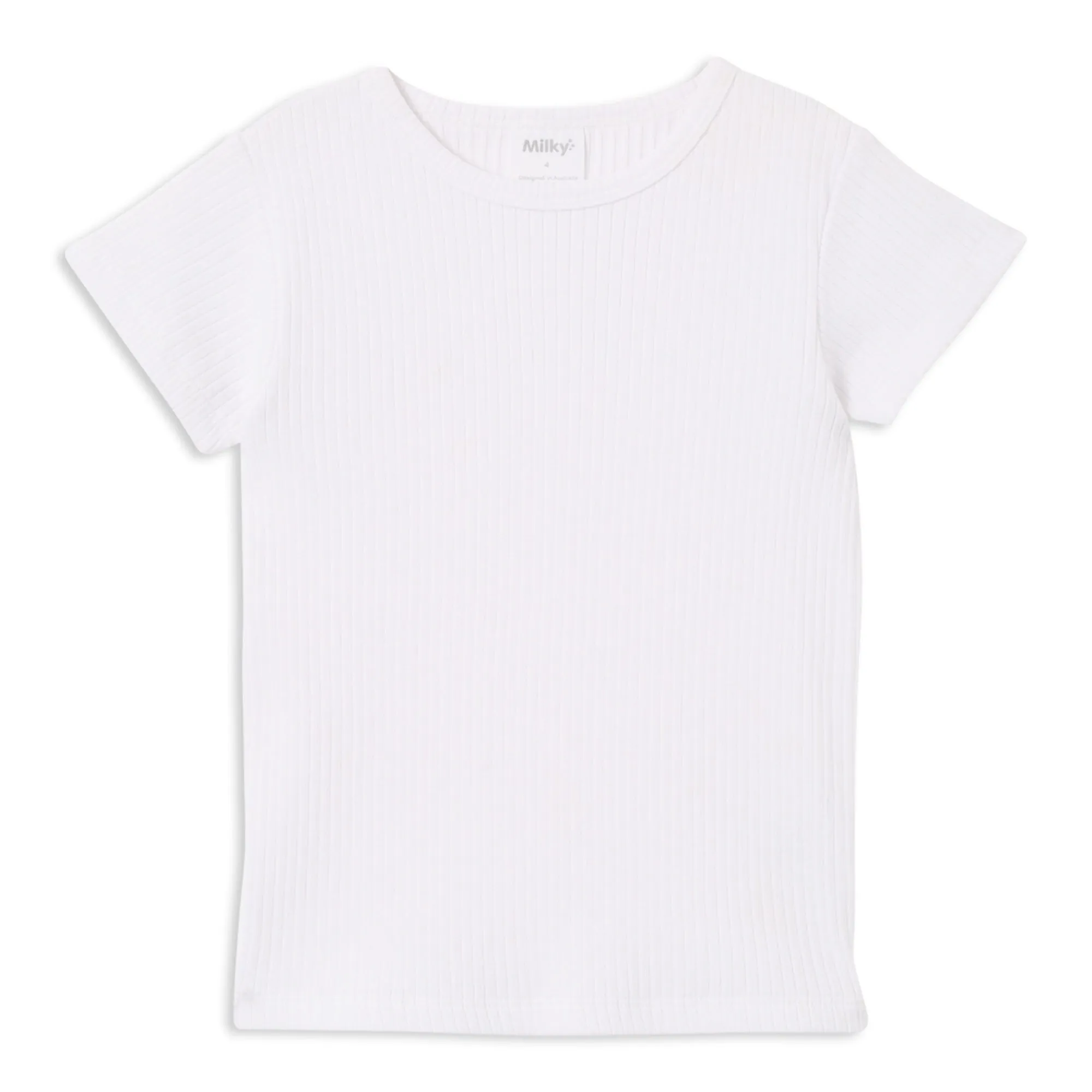 Milky White Rib T-Shirt