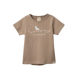 Nature Baby River Tee - Curious Crocodile Print