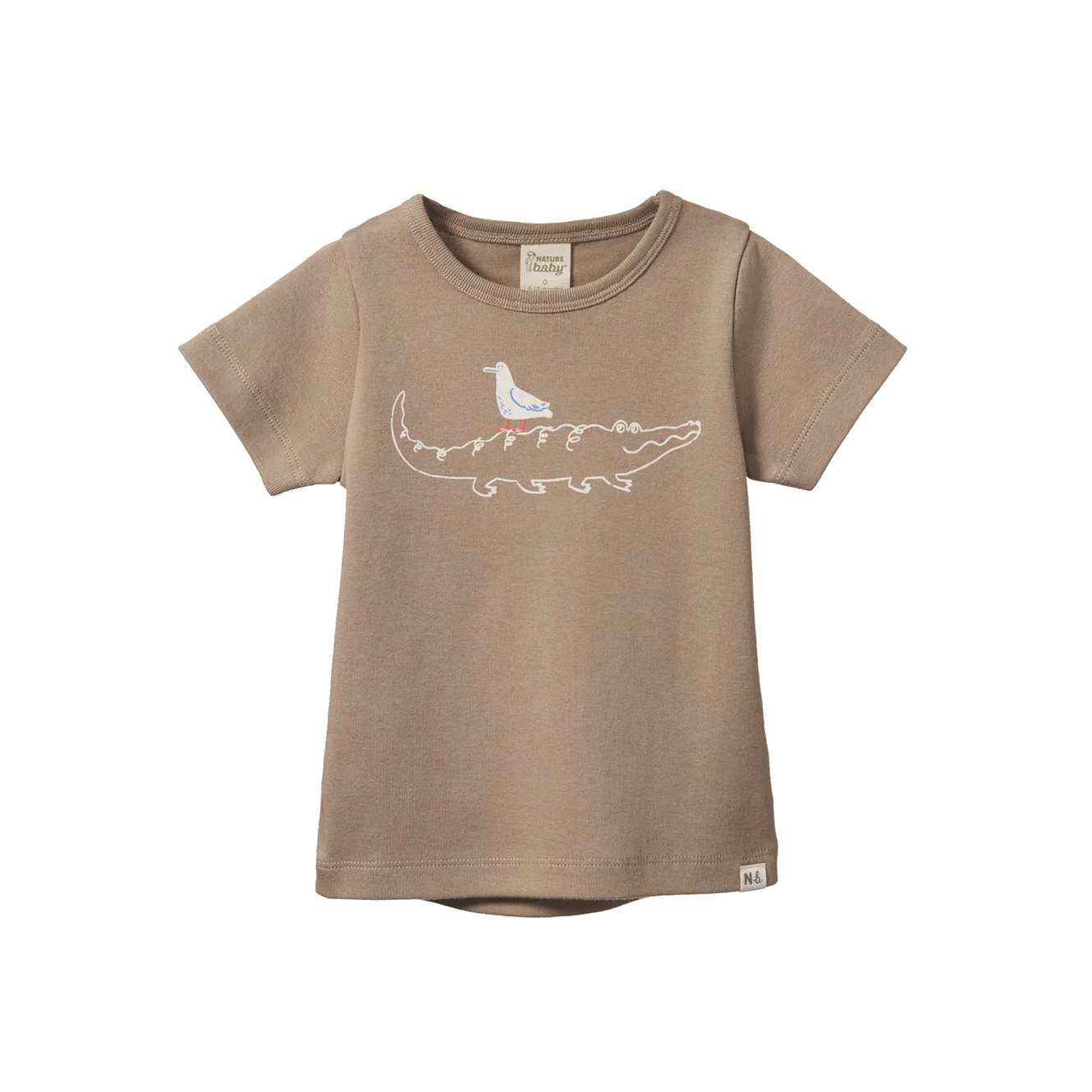 Nature Baby River Tee - Curious Crocodile Print