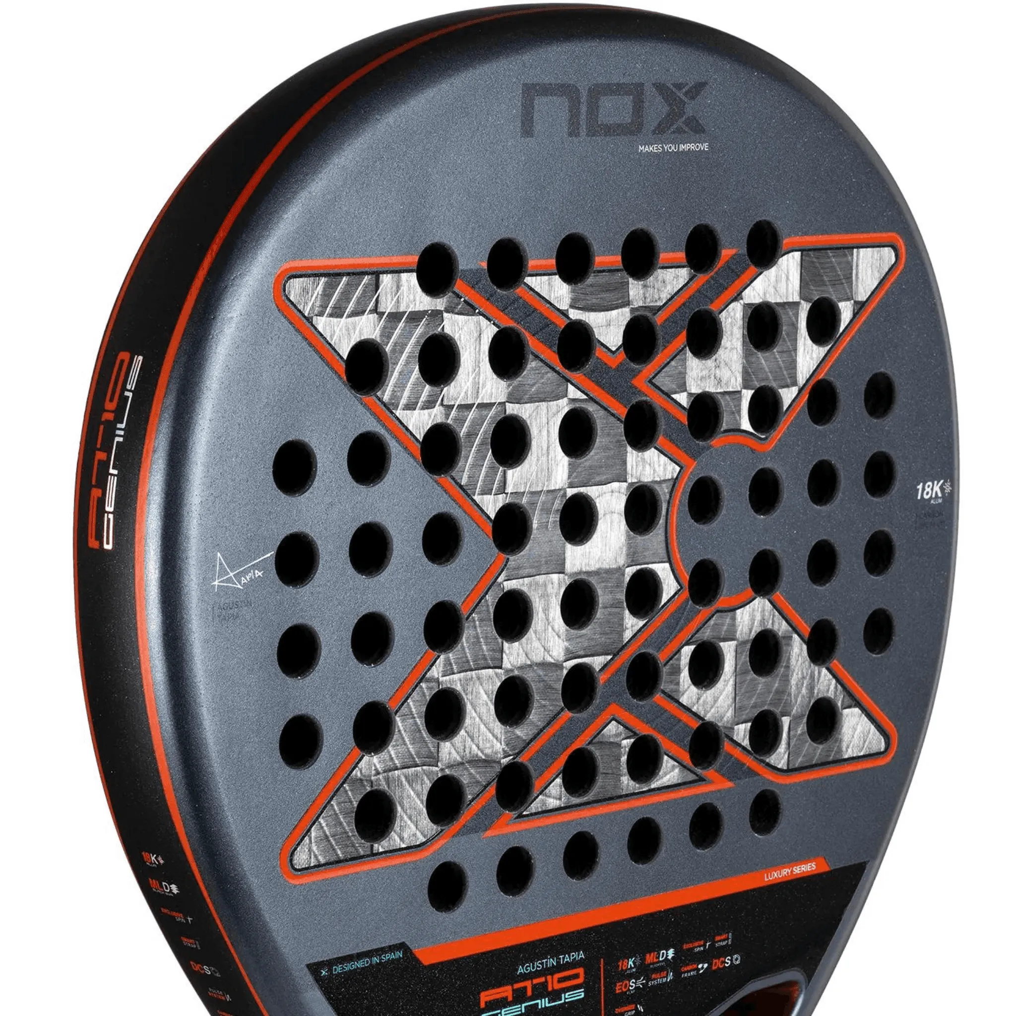 NOX AT10 Genius 18K Alum Agustin Tapia 2025 Padel Racket