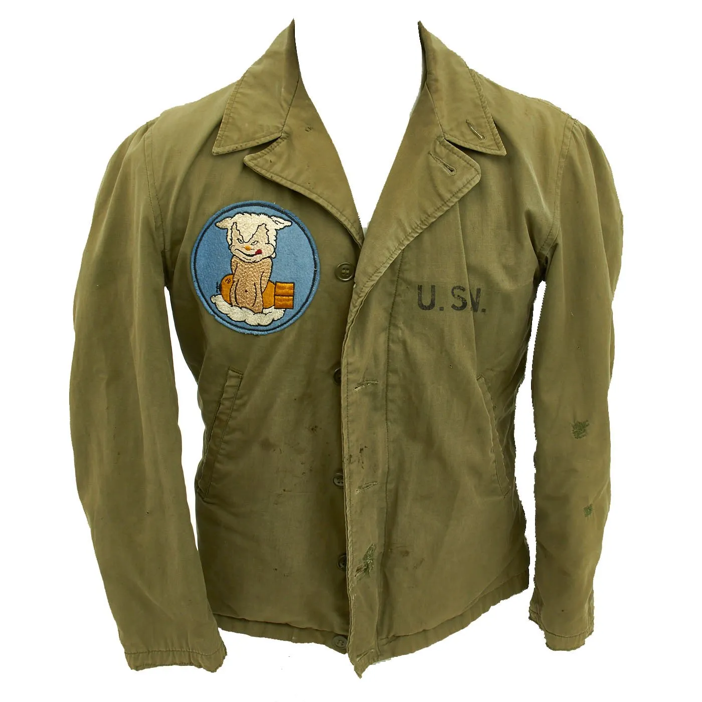 Original U.S. WWII Navy VB-89 (Bomber Squadron 89) Named Deck Jacket