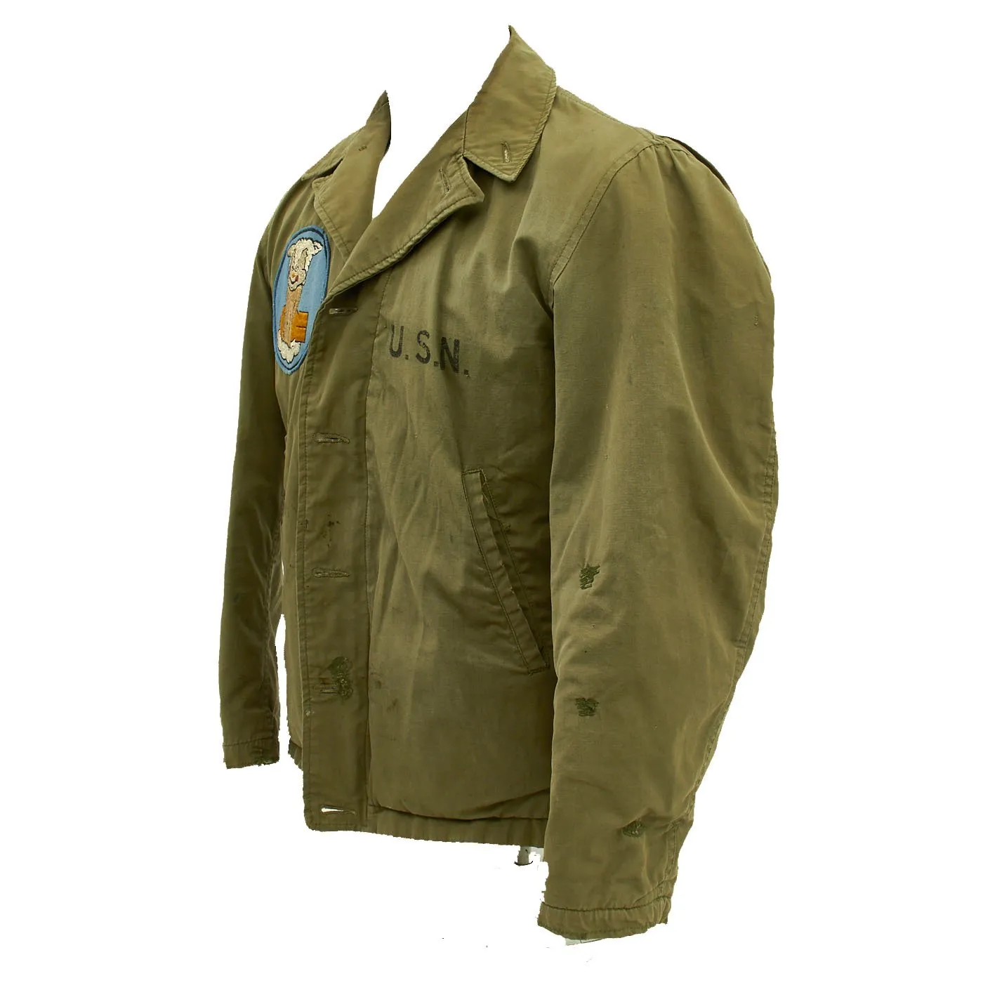 Original U.S. WWII Navy VB-89 (Bomber Squadron 89) Named Deck Jacket