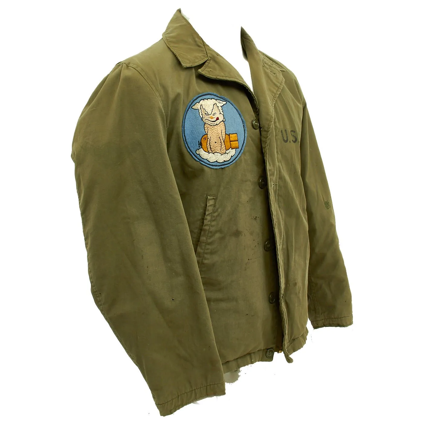 Original U.S. WWII Navy VB-89 (Bomber Squadron 89) Named Deck Jacket