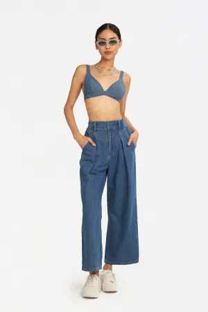 [Petite Fit] Trixie Denim Bralette Top