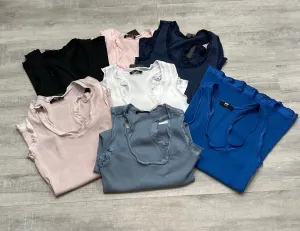 PLAIN TANK WITH SILK DETAIL
