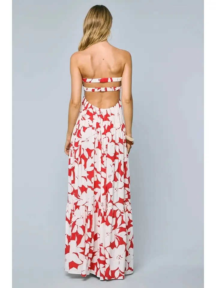 Ruched Twisted Bust Maxi