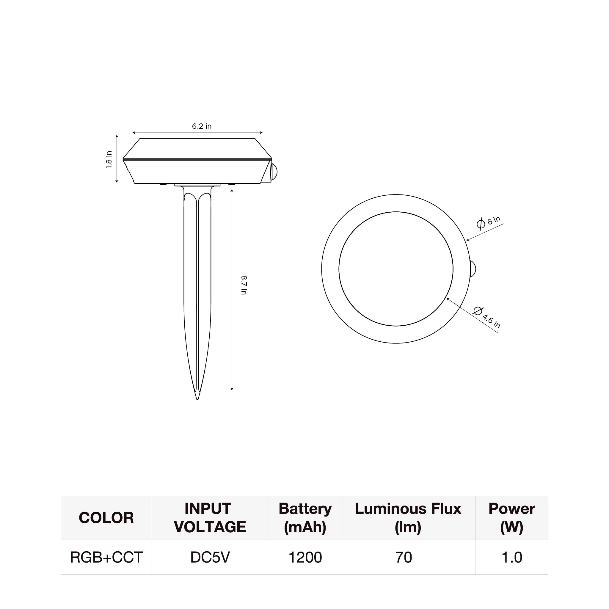 Smart Solar Garden Light (Bluetooth)