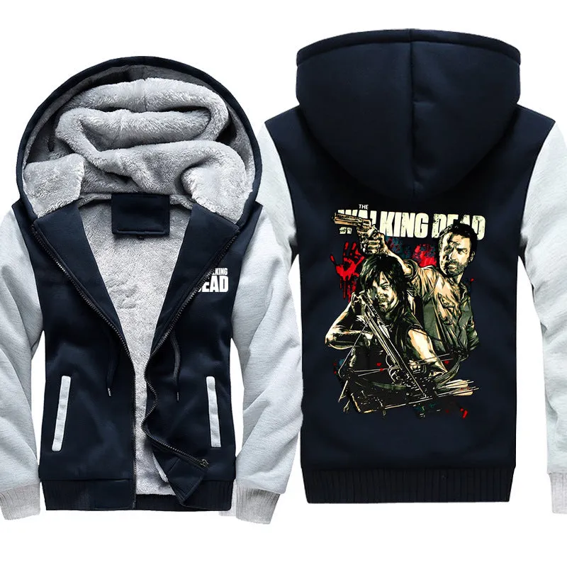 The Walking Dead Jackets - The Walking Dead Series Archer Super Cool Fleece Jacket