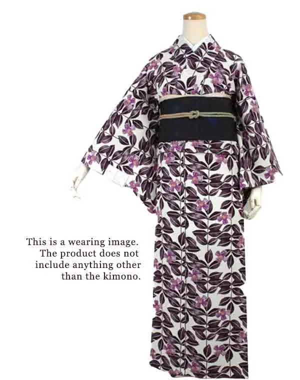 Washable pre-tailored Lined KIMONO【ONE-SIZE】（Camellia pattern.）