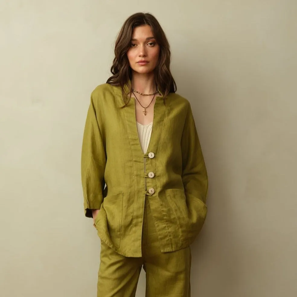 Women's Aoki Linen Kimono Jacket - Final Sale