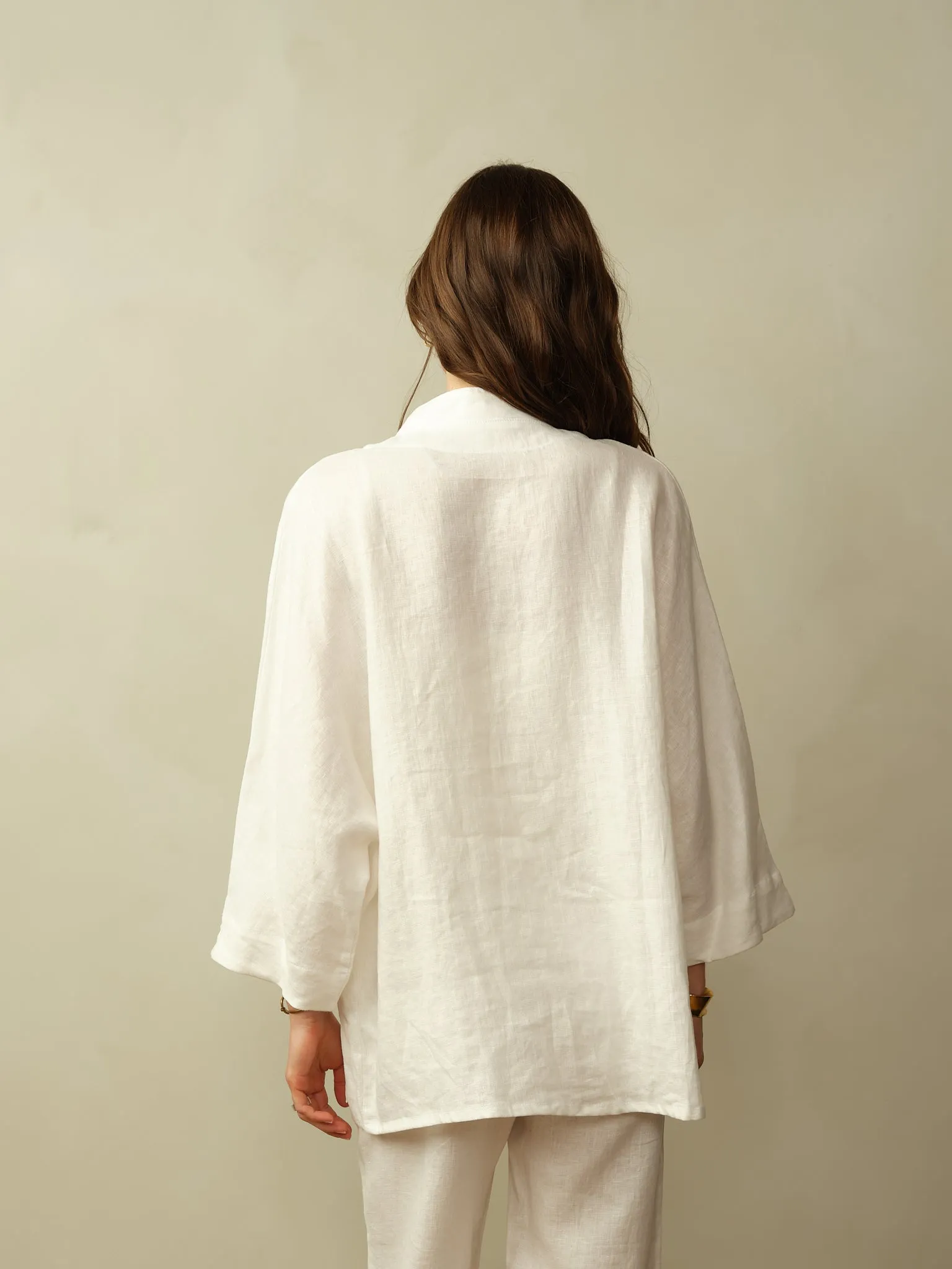 Women's Aoki Linen Kimono Jacket - Final Sale