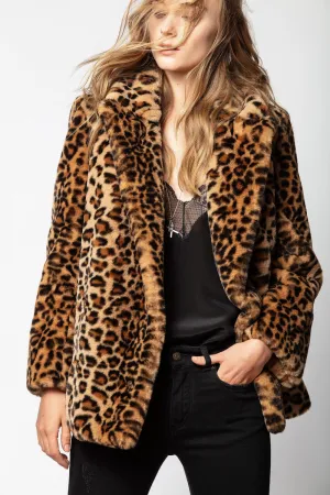 Zadig & Voltaire - Mottys Leo Naturel Faux Fur Coat